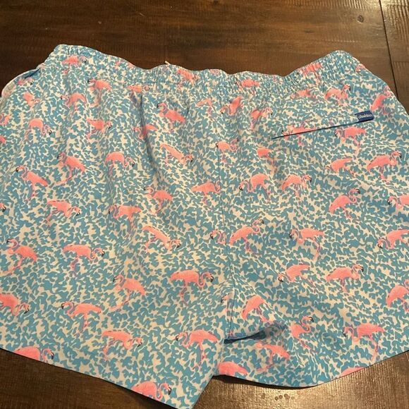 Chubbies Vibrant Blue and Pink Flamingo Swim Shorts 2X - Picture 5 of 6